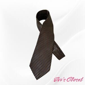 BOLGHERI Silk Tie Navy With Gold Classic Made in Italy Business Formal F68396